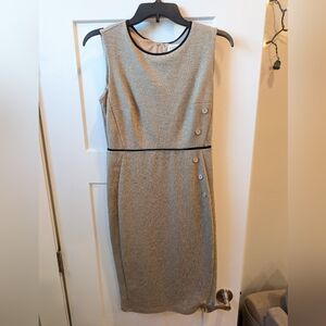 Enfocus Studio Tan Button-Accent Midi Dress